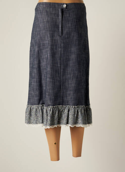 Jupe mi-longue bleu S.QUISE pour femme