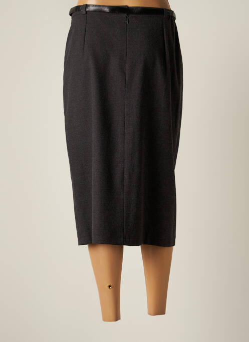 Jupe mi-longue gris UN TEMPS POUR ELLE pour femme