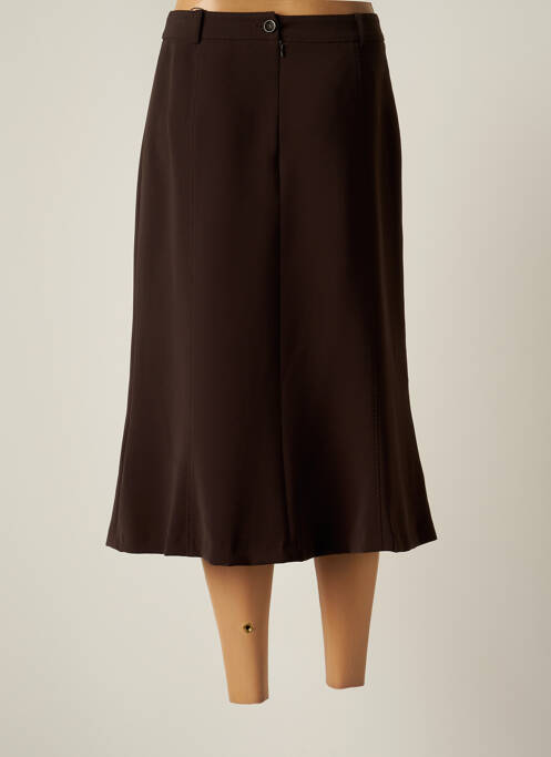 Jupe mi-longue marron ANTONELLE pour femme