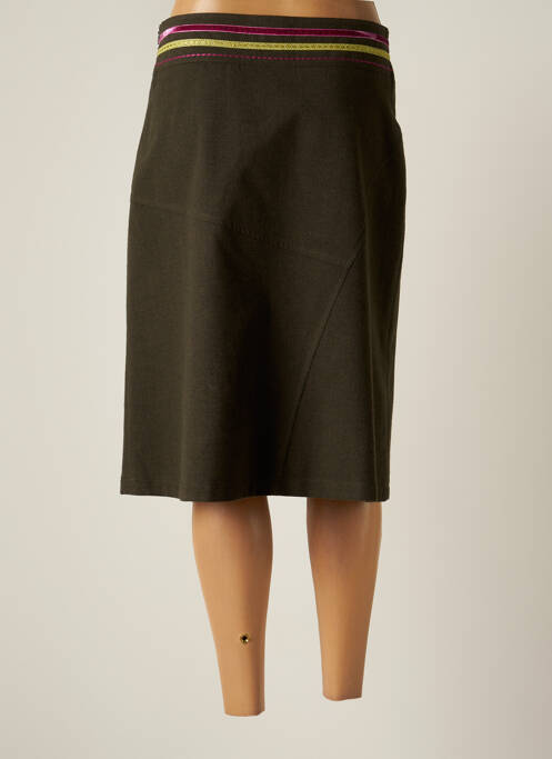 Jupe mi-longue marron LEWINGER pour femme