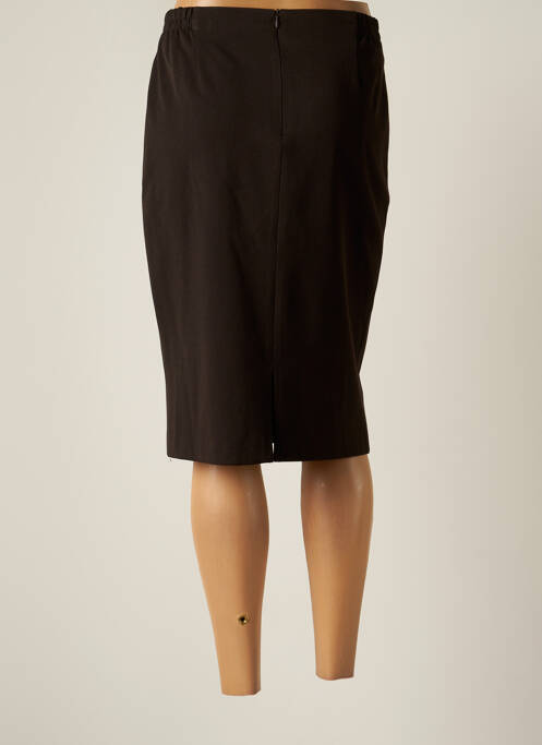 Jupe mi-longue marron SUSPENS "A" pour femme