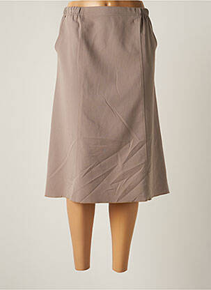 Jupe mi-longue coupe évasée marron VALMODE femme