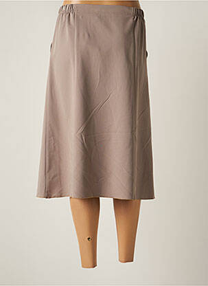 Jupe mi-longue coupe évasée marron VALMODE femme