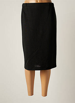 Jupe mi-longue stretch noir PLURIELLES femme