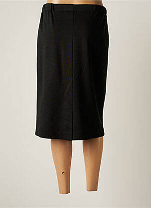Jupe mi-longue stretch noir PLURIELLES femme
