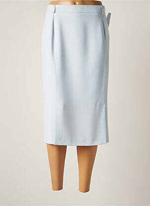 Jupe mi-longue coupe droite bleu MEJA femme