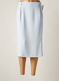 Jupe mi-longue coupe droite bleu MEJA femme