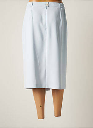 Jupe mi-longue coupe droite bleu MEJA femme