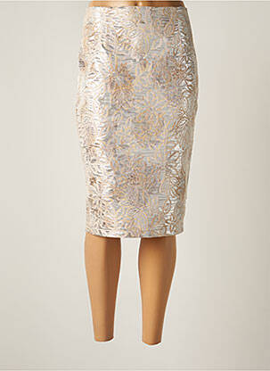 Jupe mi-longue coupe droite gris CENTRIX femme