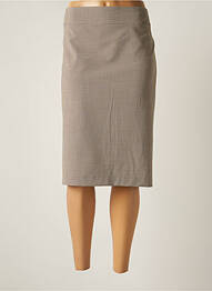 Jupe mi-longue coupe droite marron ANNE KELLY femme