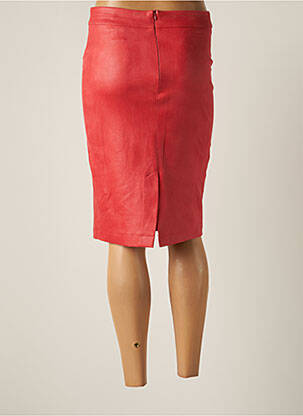 Jupe mi-longue taille à pinces rouge MISS TIC femme