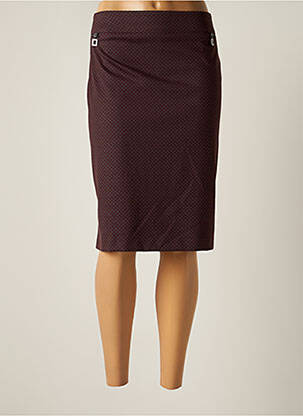 Jupe mi-longue coupe droite marron ANNE KELLY femme
