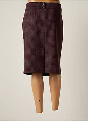 Jupe mi-longue coupe droite marron ANNE KELLY femme