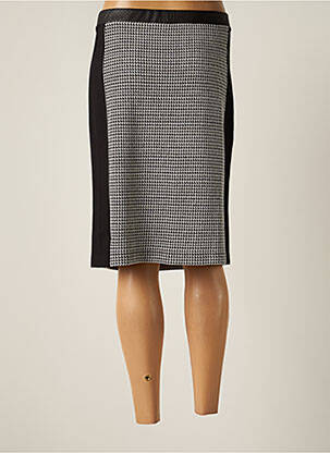 Jupe mi-longue stretch noir GRIFFON femme
