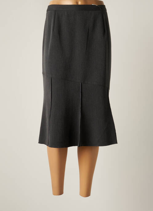 Jupe mi-longue taille haute gris ELISABETH. B femme