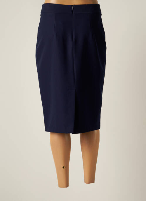 Jupe mi-longue bleu GUY DUBOUIS pour femme