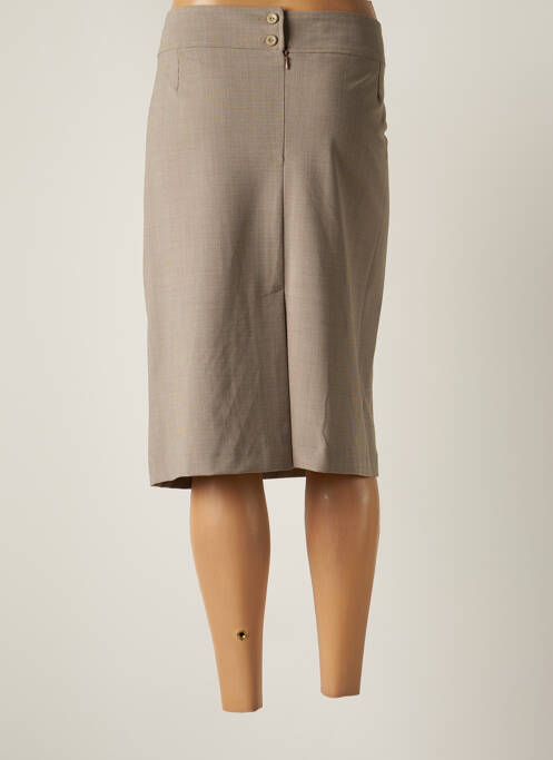 Jupe mi-longue marron ANNE KELLY pour femme