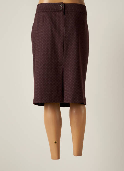 Jupe mi-longue marron ANNE KELLY pour femme