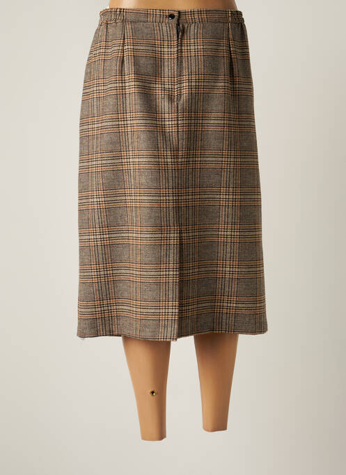 Jupe mi-longue marron ATLANTA pour femme