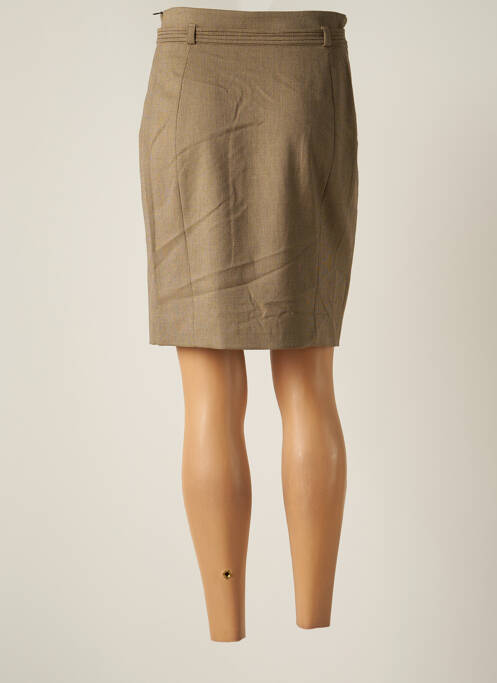 Jupe mi-longue marron CARA LOTTI pour femme