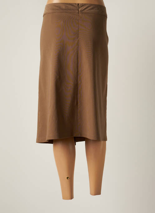 Jupe mi-longue marron LEWINGER pour femme