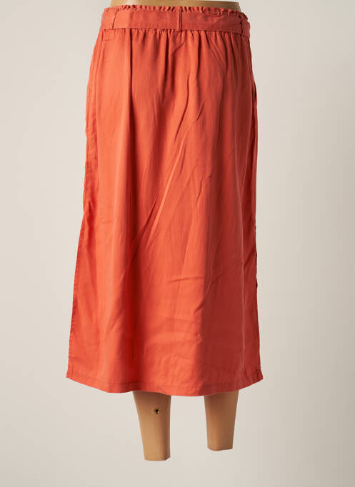 Jupe mi-longue orange C'EST BEAU LA VIE pour femme