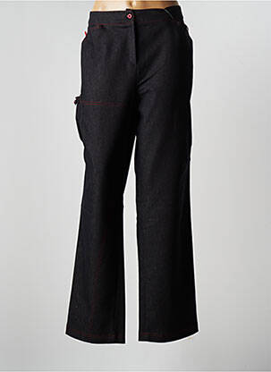 Pantalon large fermeture zippée sous rabat boutonné taille normale marron ATLANTA femme