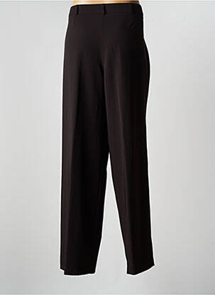 Pantalon large fermeture zippée sous rabat boutonné taille normale marron ATLANTA femme