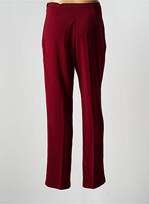Pantalon droit taille haute taille haute rouge MAXIME femme