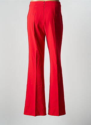 Pantalon flare stretch taille haute rouge RINASCIMENTO femme
