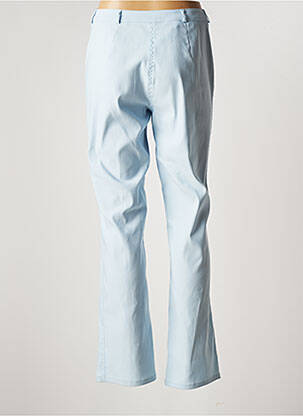 Pantalon large fermeture zippée sous rabat boutonné taille haute bleu CONCEPT K femme