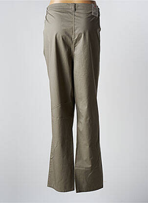 Pantalon droit stretch taille haute vert PIONIER femme