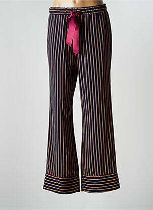 Pantalon large taille normale taille normale bleu SASSIA femme