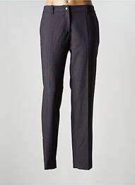 Pantalon droit fermeture zippée sous rabat boutonné taille normale gris MANIGANCE femme