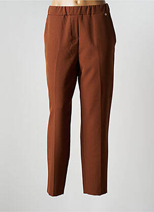 Pantalon droit stretch taille normale marron RINASCIMENTO femme