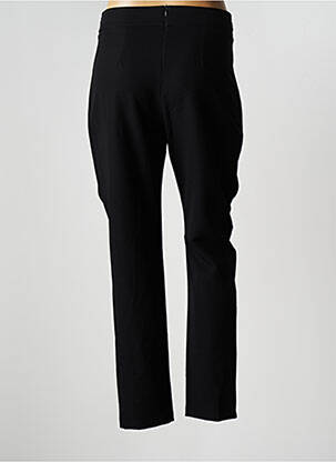 Pantalon droit tissage crêpe taille haute noir RINASCIMENTO femme