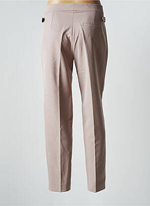 Pantalon droit tissage crêpe taille haute beige MANIGANCE femme