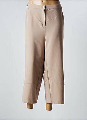 Pantacourt stretch taille haute beige LEWINGER femme