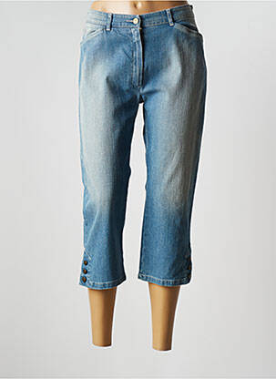 Pantacourt taille haute taille haute bleu LUCCHINI femme
