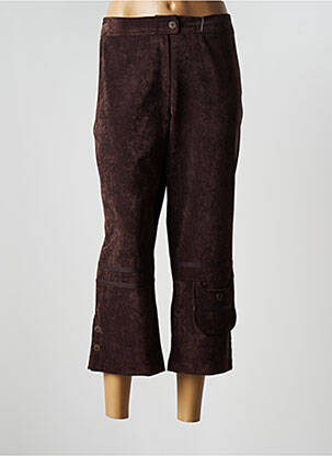 Pantacourt taille haute taille haute marron JEAN DELFIN femme