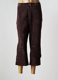 Pantacourt taille haute taille haute marron JEAN DELFIN femme