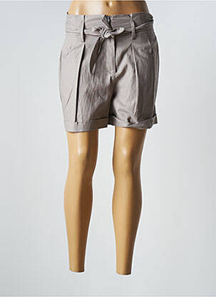 Short taille à pinces taille haute gris YOURS femme