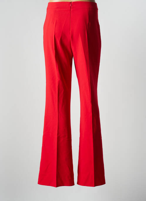 Pantalon flare stretch taille haute rouge RINASCIMENTO femme