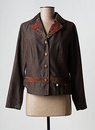 Blazer coupe cintrée marron ATLANTA femme