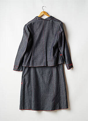 Ensemble jupe fermeture boutonnée sur le devant gris LYSA KARA femme