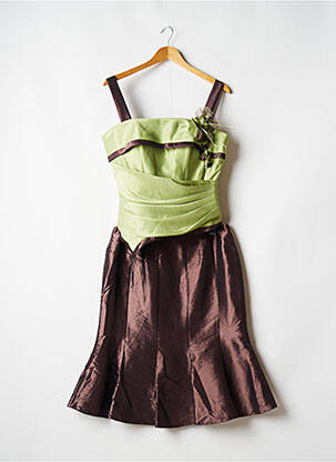 Ensemble jupe coupe cintrée marron CREATIF PARIS femme