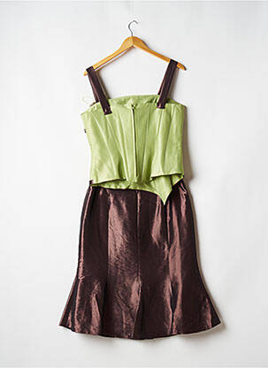 Ensemble jupe coupe cintrée marron CREATIF PARIS femme