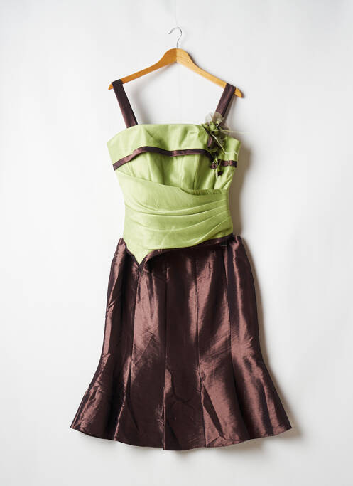 Ensemble jupe coupe cintrée marron CREATIF PARIS femme