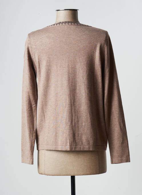 Gilet manches longues marron TRIPODE pour femme