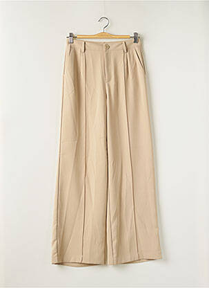 Pantalon chino tissage popeline taille normale beige SMF femme